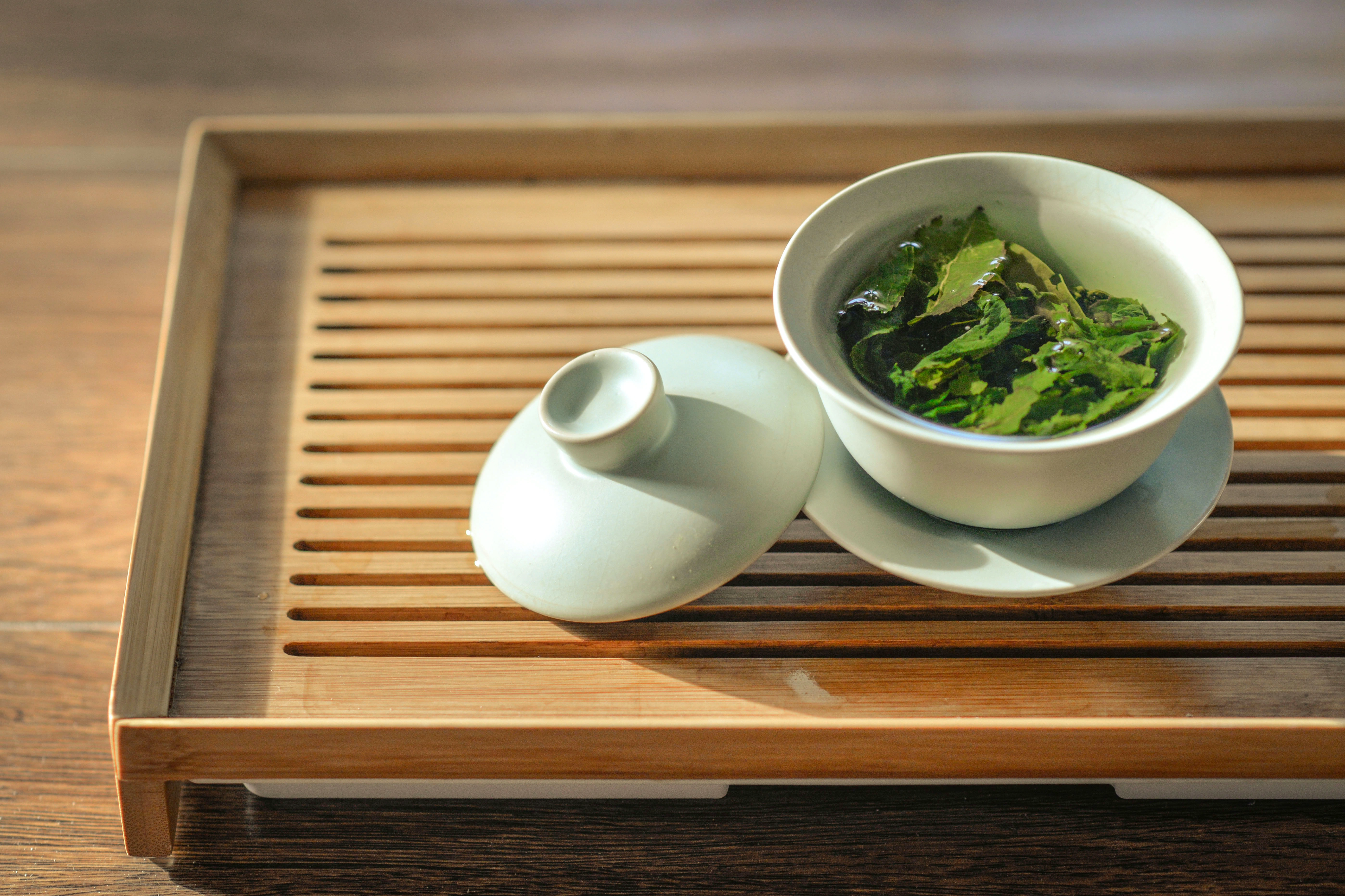 Green tea in Chinese gaiwan