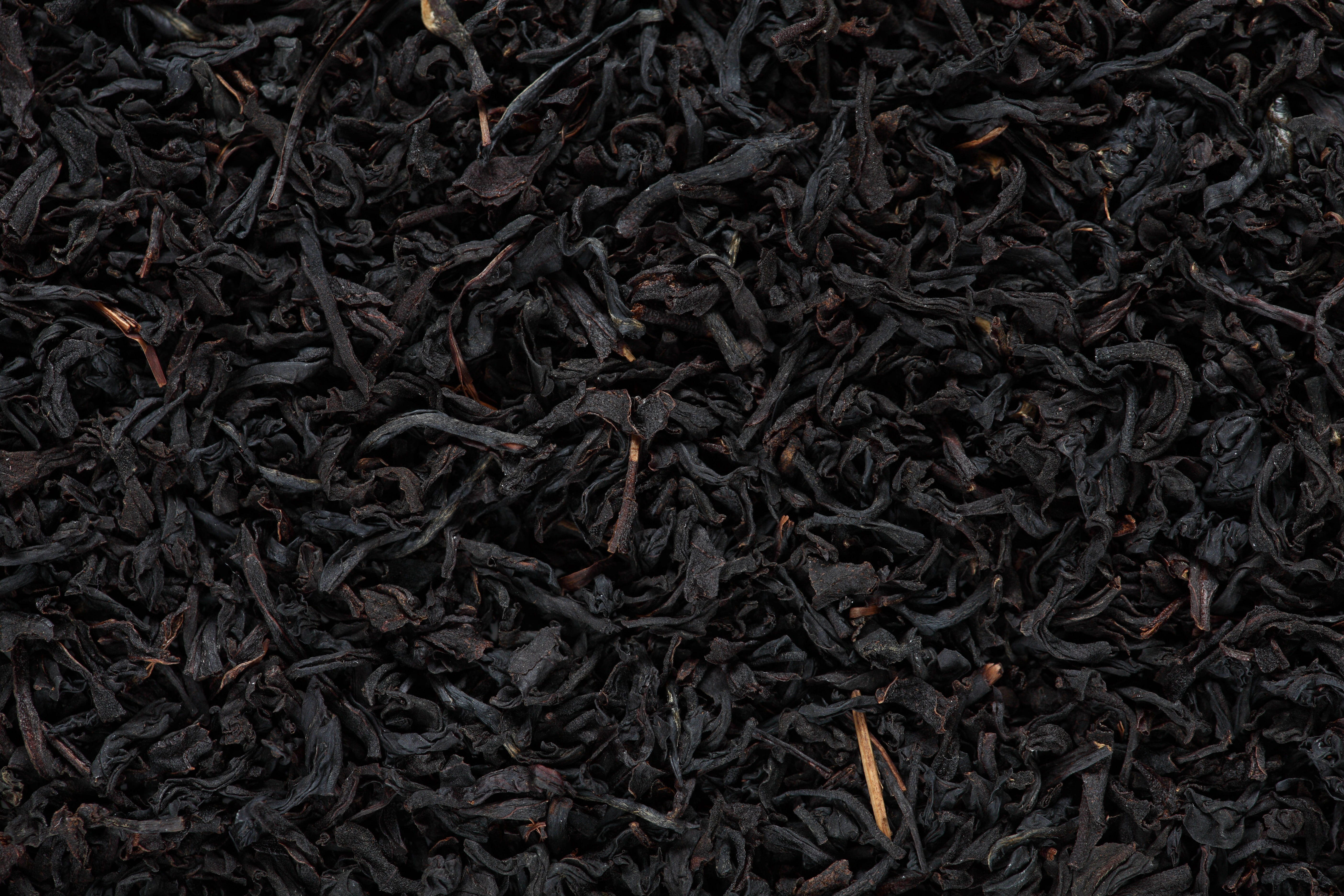 Close-up of loose leaf black tea